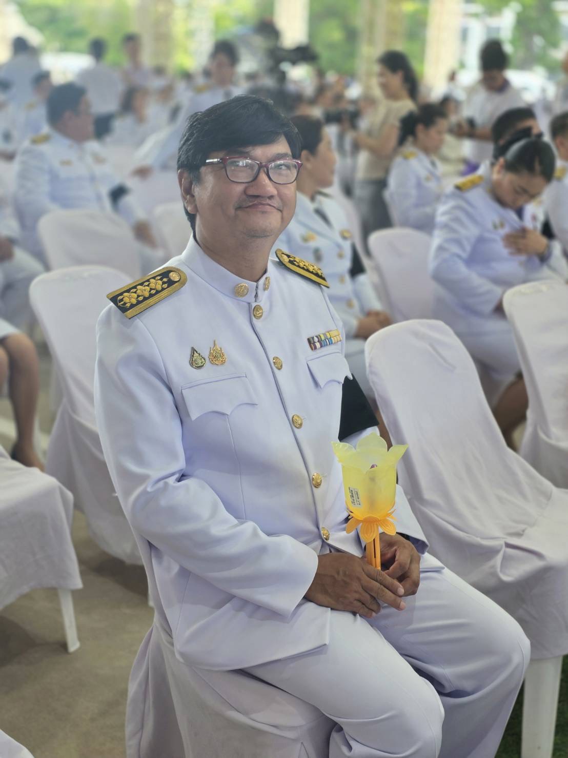 title - ส.ป.ก.พิษณุโลก ร่วมพิธีถวายเครื่องราชสักการะ วางพานพุ่ม และจุดเทียนถวายพระพรชัยมงคล เฉลิมพระเกียรติสมเด็จพระนางเจ้าฯ พระบรมราชินี